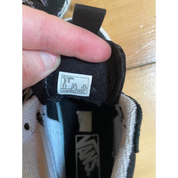 Vans off the wall toddler girl shoes. Cheetah. hearts. High top. Size 9.5 - Picture 7 of 7